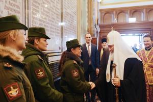 Святейший Патриарх Кирилл благословил курсантов  Военной академии связи